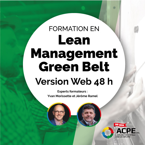 Programme de Formation Facilitateur Lean type Green Belt (Version WEB)
